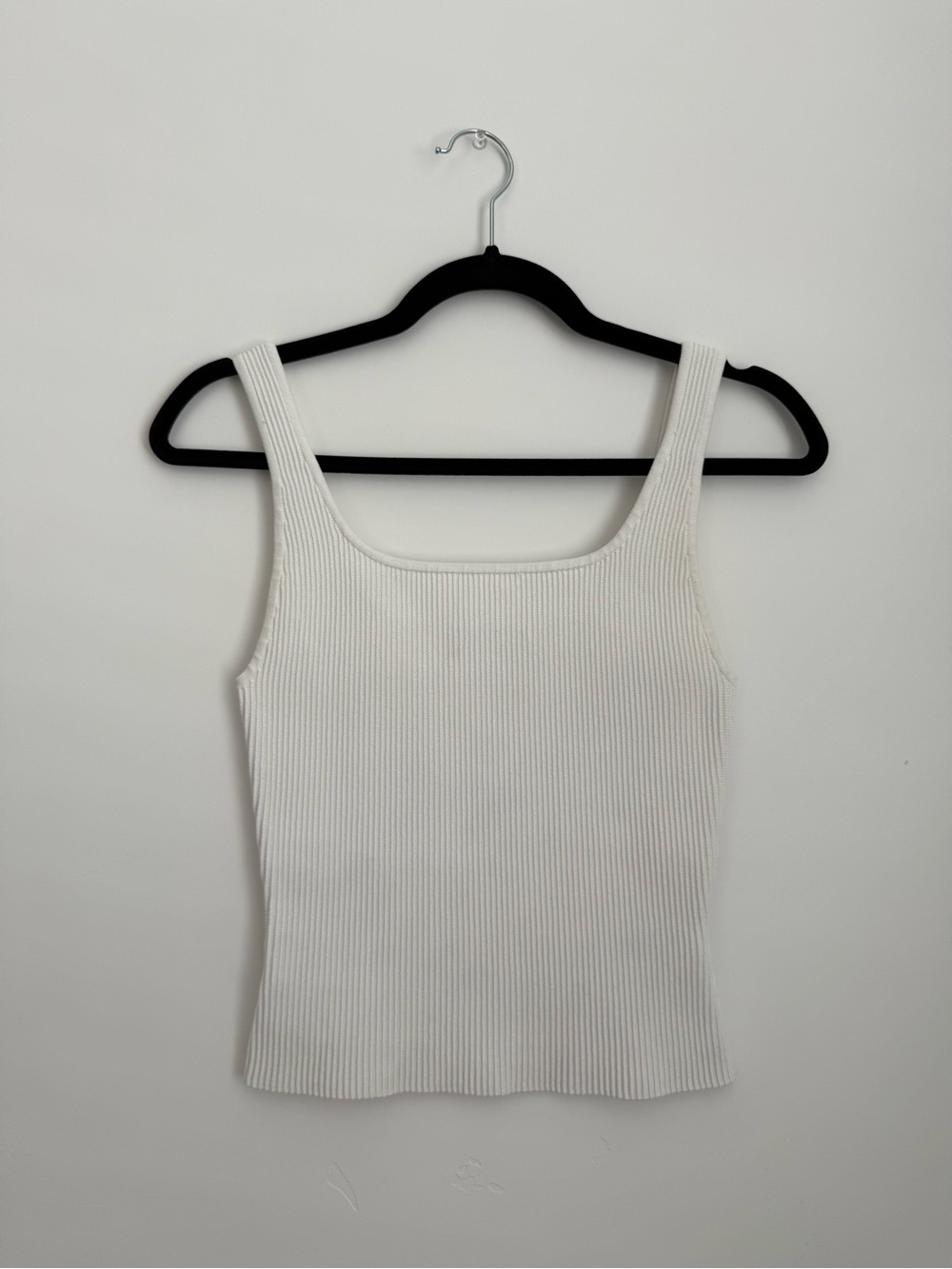Babaton Ribbed Square-Neck Tank Top